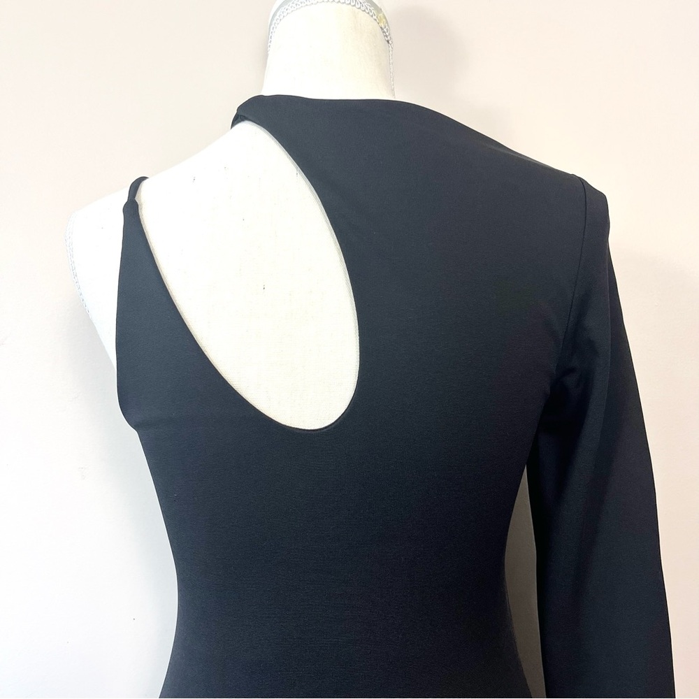 & Other Stories One Shoulder Cutout Long Sleeve Maxi Dress in Black Size 6 - Picture 8 of 15